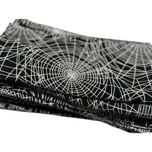 Rachel Zoe Metallic Spiderweb Halloween Napkins Set 8
